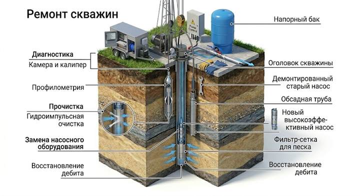 Ремонт скважин в Волосове